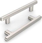 10 Pack 3.75 Inch(96mm) Kitchen Cabinet Handles Brushed Satin Nickel Cabinet Pulls Kitchen Cabinet Hardware Drawer Pulls for Cupboard Wardrobe