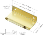 Ravinte Hardware 30 Pack Gold Cabinet Handles, 3 Inch (76mm) Finger Edge Pulls, 2 Inch Hole Center, Finger Pulls for Cabinets
