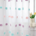 MYSKY HOME 95 Inch Curtains 2 Panels Living Room Rainbow Pom Pom Curtains for Bedroom Sliding Door Semi Sheer Boho Curtains Backdrops Dining Room Windows Drapes Rod Pocket 52 x 95 inch