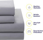 Sweet Home Collection 5 Piece Comforter Set Bag Solid Color All Season Soft Down Alternative Blanket & Luxurious Microfiber Bed Sheets, Tulsa, Twin
