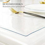 Deep Dream 1.5mm Clear Desk Cover Protector, 24×44 Inch Clear Desk Cover, Rectangular Vinyl Desk Pad, PVC Plastic Table Cover for Office, Dresser, Night Stand, Computer & Writing Desk Tabletop