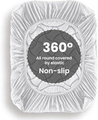 SLEEP ZONE Full Size Cooling Mattress Pad for Double Bed, Premium Zoned Quilted Mattress Topper, Wrap Around Mattress Protector Cover, Machine Wash Durable, Deep Pocket 8-21 inch, Silver Grey, Full