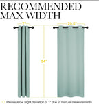 NICETOWN Window Curtain Panels, Thermal Insulated Solid Grommet Blackout Draperies/Drapes for Loft, Dorm (Aqua, One Pair, 34 by 54-inch)