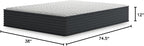 Signature Design by Ashley Hybrid 1200 12" Firm Moisture Wicking Mattress with Charcoal-Infused Gel Memory Foam,Edge Support for Pressure Relief and Temperature Regulating, Twin, Fiberglass Free