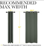 NICETOWN Thermal Curtains for Kids Room, Window Treatment Thermal Insulated Solid Grommet Blackout Drape Panels for Bedroom (Dark Mallard, Set of 2, 34 by 84 inches)
