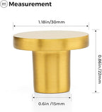 Ravinte 3 Pack Cabinet Knobs Gold Kitchen Cabinet Knobs Round Dresser Drawer Pulls Closet Door Pulls 1-1/5 Inch