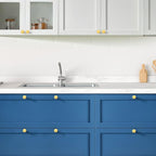 Ravinte 5 Pack Cabinet Knobs Gold Kitchen Cabinet Knobs Round Dresser Drawer Pulls Closet Door Pulls 1-1/5 Inch