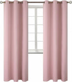 BGment Room Darkening Curtains 84 Inches Long - Grommet Thermal Insulated Drapes Window Treatment Curtains for Bedroom, 2 Panels, 42 x 84 Inch, Baby Pink
