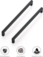 Ravinte 20 Pack 11-5/16 Inch Square Cabinet Handles Matte Black Pulls Drawer Hardware Kitchen Handles
