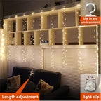 ZSJWL 300 LED Curtain Fairy Lights with Remote, 8 Modes 9.8 × 9.8 Ft Curtain String Light USB Plug in, Twinkle Copper Wire Lights for Bedroom Window Chrismas Wedding Party, Warm White
