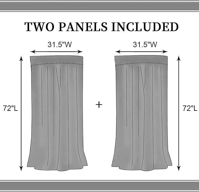 Viking Curtains, Nordic Tree of Life Celtic Rune Scandinavian Gothic Norse Mythology Aesthetic Retro Drapery for Bedroom Living Room Bathroom Window 2 Panel Set, 63"x72" Inch