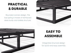 Full Box Spring 5 Inch Low Profile Heavy Duty Metal Frame Mattress Foundation Boxspring, Quiet Noise-Free,Easy Assembly