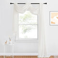 NICETOWN Decorative Scarf Valance for Window - Voile Sheer Bed Canopy Curtain Scarf Valance for Living Room/Bedroom/Ceremony (Light Beige, 1 Panel, W60 x L216)