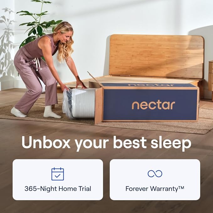 Nectar Luxe 14” Cal King Mattress - Medium Firm - Contouring Memory Foam - Cooling Upgrade - 3” Pressure Relief Layer -Mattress in a Box - 365-Night Trial & Forever Warranty