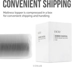 LUCID 4 Inch Bamboo Infused Memory Foam Mattress Topper - California King Size – Cooling Ventilation – Pressure Relieving Bed Topper - Mattress Pad – CertiPur Certified