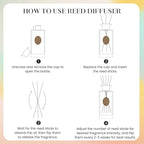 M&SENSE 10.14 oz Large Reed Diffuser Set | Linen Breeze Scent Oil Diffuser with Sticks | Hotel Collection Non-Toxic Essential Oil |for Bedroom Bathroom Living Room