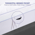 ABENE Queen Size Dual Layer 3 Inch Memory Foam Mattress Topper, 2 Inch Gel Memory Foam Plus 1 Inch Down Alternative Pillowtop Mattress Pad Cover, Thick Soft Bed Topper Support for Back Pain