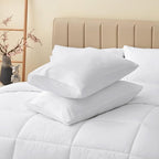 CozyLux Twin XL Comforter Set White, 5 Pieces Twin Extra Long Bed in a Bag for College Dorm, All Season Bedding Set with Stitch Quilted Comforter, Flat Sheet, Fitted Sheet, Pillowcases
