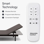 Siena 8” Full Mattress with Adjustable Base - Head & Foot Incline - Medium Firm Gel Memory Foam - Premium Pressure Relieving Layers - Wireless Remote with Memory - Zero Clearance - Zero Gravity