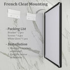32x36 Inch Black Metal Framed Bathrrom Mirror for Wall, Black Rounded Rectangle Mirror, Matte Black Bathroom Vanity Mirror, Anti-Rust, Tempered Glass, Hangs Horizontally or Vertically