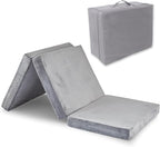 SINWEEK 4" Twin Memory Foam Folding Mattress with Storage Bag - Foldable Trifold Floor Bed Topper, CertiPUR-US Certified Guest Sleeping Pad, Machine Washable Cover