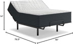 Signature Design by Ashley Hybrid 1400 14 Inch Extra Plush Gel Memory Foam Mattress with Edge Support for Pressure Relief, King, Fiberglass Free, Mattress in A Box