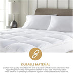 Superior Mattress Topper, Down Alternative, 2 Inch Deep Sized Bed Pillow Top, Comfort Pad, Fluffy Mattress-Topper Protector, Plush Cooling Extra Soft, Hotel Quality, Full, White