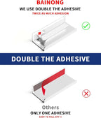 5 Pack 6 inch self Adhesive Cabinet pulls Silvery Cabinet Finger pulls Stick on Handles Cabinet Adhesive Drawer pulls Concealed Edge Seam Handles Flat