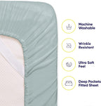 Sweet Home Collection 6 Piece Bed Sheet Set, King, Slate