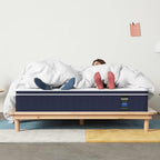 Coolvie King Size Mattress, 12 Inch Hybrid King Mattress in a Box, Medium Firm Feel with Memory Foam, Pocket Spring for Motion Isolation, Extra Lumbar & Shoulder Support for Pain Relief, 80x76x12