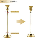 Candlestick Holders Gold, 12 Packs Taper Candle Holder for Candlesticks, Candle Sticks Holder Decor for Home Decor