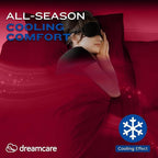 DREAMCARE King Size Sheets Set – 4 pcs Cooling Sheets – up to 21” Deep Pocket King Sheet Set – Hotel Luxury Sheets & Pillowcases – Superior Softness 100% Fine Microfiber with Side Pocket – Burgundy