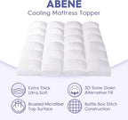 ABENE Twin XL Size Mattress Topper for College Dorm, Extra Long Mattress Pad Pillowtop, Soft Plush Mattress Cover Bed Topper with Deep Pocket, Overfilled Down Alternative Filling, White