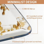 Frameless Bathroom Mirror for Over Sink,Wall Mounted Vanity Mirrors 15x15in,Rounded Rectangle Mirror Frameless with Polished Edge for Bedroom,Living Room,Entryway,Shatterproof (Horizontal/Vertical)