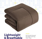King Size Comforter Set with Sheets - 7-Piece Bedding Collection - 1 Comforter, 1 Fitted Sheet, 1 Flat, 4 Pillowcases - Deep Pocket - Soft & Premium Quality - Ideal for All Seasons, Chocolate Brown