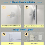 24 x 36 Inch LED Bathroom Mirror with Black Frame, Lighted Bathroom Mirrors for Vanity with Super Bright Front Light + Backlit, Anti-Fog, 3 Colors Stepless Dimmable Motion Sensor Smart Restroom Mirror