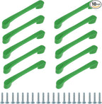 uxcell 10 Pack Plastic Cartoon Drawer Pulls, 5" ABS Closet Wardrobe Door Handle Furniture Accessory for Home Kitchen Cupboard, Green