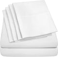 Twin Size Bed Sheets - 4 Piece 1500 Supreme Collection Fine Brushed Microfiber Deep Pocket Twin Sheet Set Bedding - 1 EXTRA PILLOW CASES, GREAT VALUE, Twin, White
