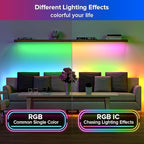 SEZO WS2812B LED Strip Light 16.4FT 30Pixel/M 150LEDs DC5V Individual Addressable LED Strip SMD5050 RGB Dream Color Programmable LED Light Strip Flexible IP65 Waterproof Black PCB