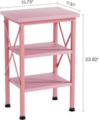 VECELO Modern Nightstands X-Design Side End Table Night Stand with Storage Shelf for Bedroom,Living Room,