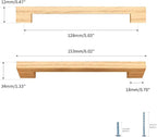 Burlywood Square 5 in 6 pcs Wooden Drawer Pulls Handle pulls for cabinets Kitchen Cabinet Drawer pulls Cabinet Door Pull