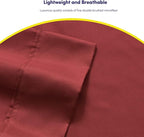 Queen Sheets Burgundy - 6 Piece 1500 Supreme Collection Fine Brushed Microfiber Deep Pocket Queen Sheet Set Bedding - 2 Extra Pillow Cases, Great Value, Queen, Burgundy