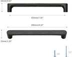 Black Round 7-1/2in 6 pcs Wooden Drawer Pulls Handle pulls for cabinets Kitchen Cabinet Drawer pulls Cabinet Door Pull
