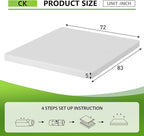 PayLessHere 5 Inch Gel Memory Foam Mattress Medium Firm Mattresses CertiPUR-US Certified Bed-in-a-Box Pressure Relieving California King Size,Fiberglass Free，White