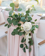 JOYLEX Artificial Flowers Realistic Roses, 100 pcs Real Looking Fake Roses with Stem for DIY Wedding Bouquets Centerpieces Bridal Shower Party Home Romantic Decorations (White)
