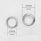 KEQIAOSUOCAI Sheer Window Curtains 72 inches Long, Silver Grommet Light Filtering Window Drapes Airy & Breathable Living Room Voile Panels for Flat,Pure White, 108" W Total 2 Pieces