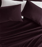 Linen Market Double-Brushed Microfiber Full Sheet Set 4 Piece – Oeko-TEX Certified Ultra Soft & Wrinkle-Free - 16" Deep Pocket Sheets - Easy Care Full Size - Purple
