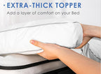 Marine Moon California King Mattress Topper, Extra Thick Bed Topper, Cooling Plush Pillow Top Mattress Toppers Soft Down Alternative Pad, Hotel Quality Pillow Topper, Cal King