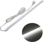 110V LED Under Cabinet Lighting,17inch LED Strip Light Bar with 6ft Power Cord,Magnetic Installation,Super Slim Counter Light,Reading Desk Lamp for Kitchen/Work Table.(White 6000K)