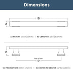 FRANKLIN BRASS Tiered Foot (10-Pack) Cabinet Handles 5-1/16" Hole Center Pulls | Champagne Bronze Hardware Kitchen Door, Drawers, Dressers, Furniture P49574C-CZ-B